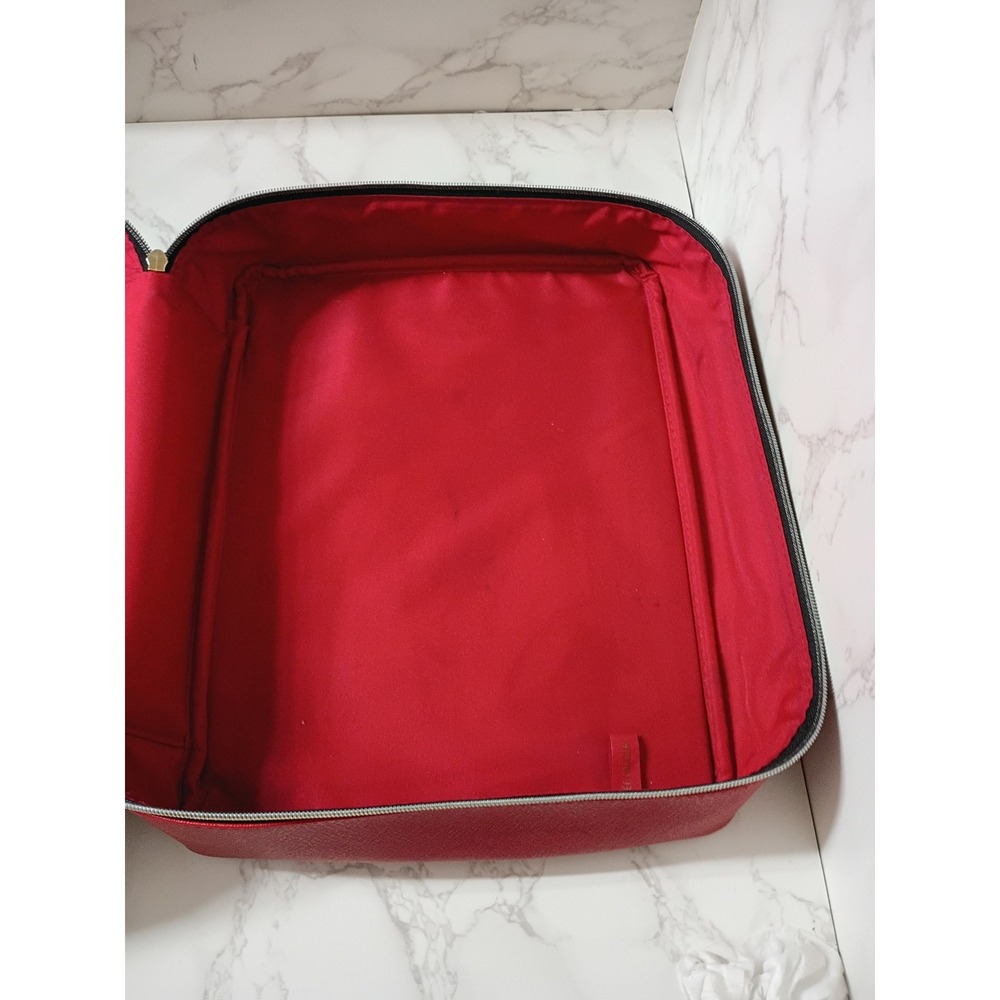 ESTEE LAUDER Red Playing Cards "Solitaire" Cosmetic Train Case - EUC - Picture 6 of 7